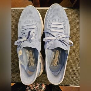 Skechers Women's Sky Blue Slip-On Sneakers